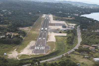 Ian Fleming International Airport, Ocho Rios, Jamaica.