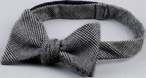 Indchino Glen Plaid Wool Bow Tie: US$49.