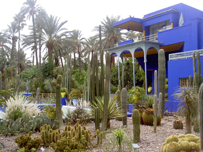 Jardin Majorelle, Rue Yves Saint Laurent, Marrakesh, Marocco.