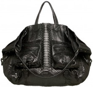 Jérôme Dreyfuss Max Python Black Handbag: US$2,800.