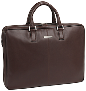 Johnston & Murphy Double-Zip Slimline Briefcase: US$525.