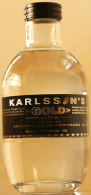 Karlsson's Gold Vodka.