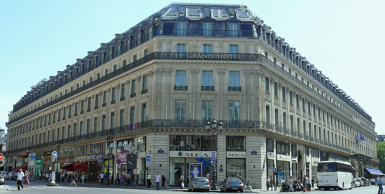 Le Grand Hotel, 2, rue Scribe / 12, boulevard des Capucines, 75009 Paris.
