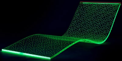 lumiluxE lounge chair - made of LED and acrylic glass.