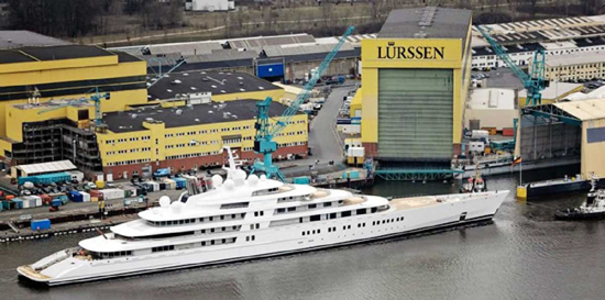 Azzam (English: Resolute) is a private super yacht built by German shipyard Lürssen Yachts. Azzam was launched on 5 April 2013. At 180 metres (590 ft) in length.
