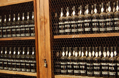 Madeira wine bottles.