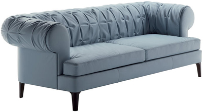 Poltrona Frau Manto haute couture sofa.