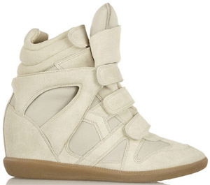 Isabel Marant Burt leather and suede concealed wedge women's sneaker: €415.