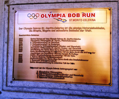St. Moritz-Celerina Olympic Bobrun.