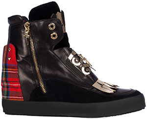 Cesare Paciotti Couture women's sneaker in soft black nappa leather: €525.