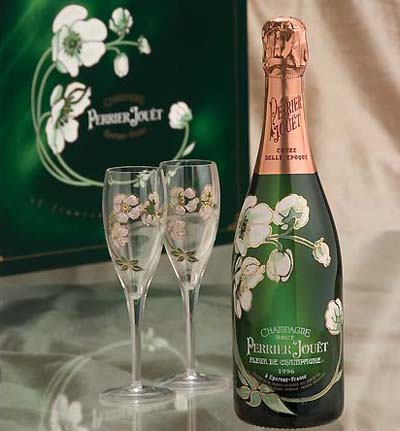 Perrier-Jouët champagne set.