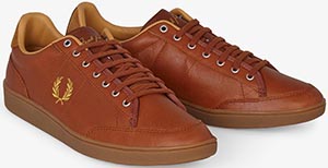 Fred Perry Hopman Leather - Dark Tan sneaker: £75.
