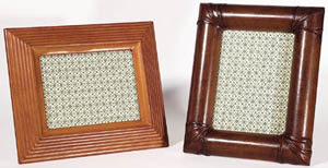 Pettinaroli Photo Frames in antique-finish leather.