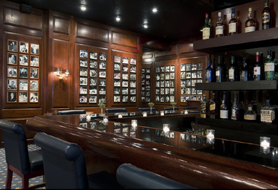 The bar at the The Pump Room.