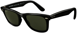 Ray-Ban sunglasses.