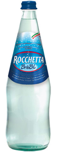 Rocchetta Brio Blu mineral water.
