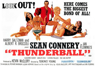 British cinema poster for Thunderball (1965).
