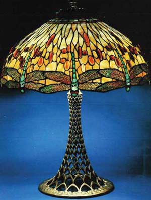 Tiffany Dragonfly glass table lamp.