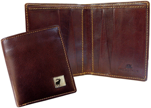 Tyler & Tyler Real Brown Leather Jeans Wallet.