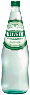 Uliveto natural sparkling mineral water.
