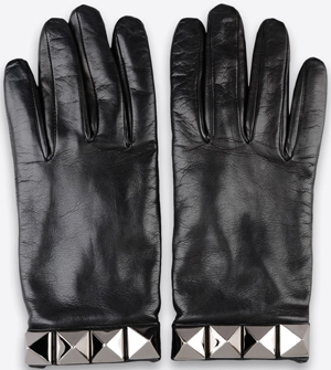 Valentino Garavani rockstud noir gloves: US$675.