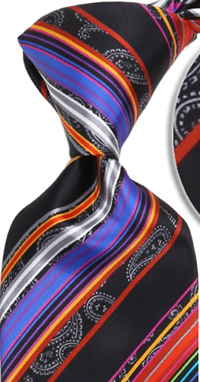Vitaliano Pancaldi Diagonal Stripes Pattern & Paisley Pattern tie.