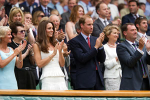 Royal spectators at the Wimbledon Championships 2012.
