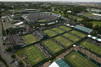 Wimbledon tennis courts.