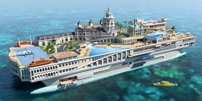 Your very own, portable, tropical island paradise by Yacht Island Design.