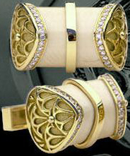 Atelier Yozu cufflinks made af mammoth ivory: US$9,195.