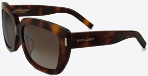Yves Saint Laurent 15 sunglasses in havana acetate and grey shaded lenses women's sunglasses: US$385.