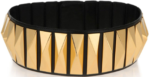 Giuseppe Zanotti Black nappa leather women's belt and gold plating: US$1,695.