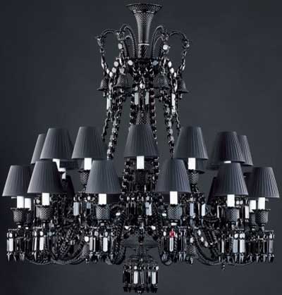 Philippe Starck Zénith Noir Chandelier 24 Lights.