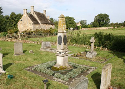Ian Fleming's grave and monument at Sevenhampton in St James parish churchyard.