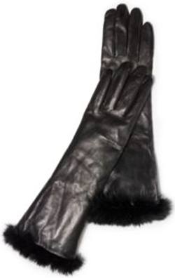 Michael Kors Fur-Cuff women's leather gloves: US$198.