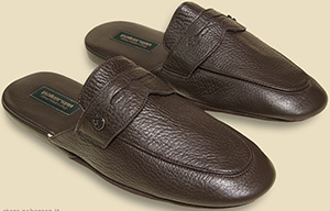 Pakerson Men's Indoor Slippers TU003 Dark Brown with Travel Bag: €195.