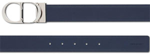 Dior Men's Navy Blue Leather Belt.