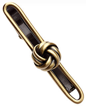 Joseph Abboud Brass Knot Tie Bar: US$50.