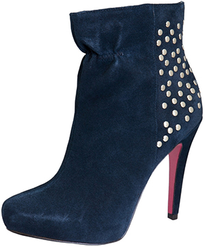 Paris Hilton Allison navy suede ankle boots: US$142.