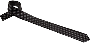 Agnès B. bi-print silk tie noir: US$145.