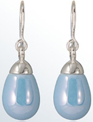 Bernardaud Gouette Blue Mirror earrings: $US380.
