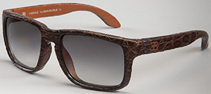 Bugatti Dark Brown Crocodile Leather EB men's sunglasses: 1,950.