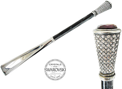 Pasotti Luxury Swarovski Crystals Shoehorn.