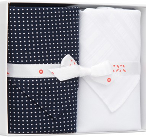 Derek Rose Navy Spot / White Pure Cotton Men's Handkerchiefs: £19.