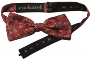 Cacharel Red Silk Bow Tie.
