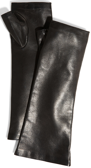 DKNY leather fingerless women's gloves: US150.