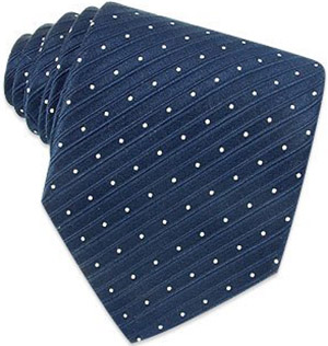 Villa Bolgheri Mini Dots on Blue Classic Woven Silk Tie: US$43.
