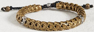 John Varvatos Brass Snake Bone Vertebrae Bracelet: US$495.