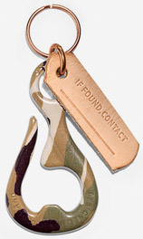 Cole Haan Corter Leather & Cloth - Bottlehook Keychain: US$29.95.