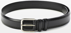Fratelli Rossetti Men's Black Leather Belt: US$290.
